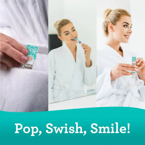 Cocomint Oil Pulling Travel Sachets with Natural Essential Oils & Vitamins