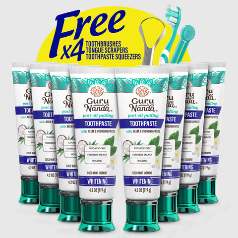 Hydroxyapatite & Neem Whitening Toothpaste, Fluoride Free – 4.2 oz