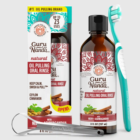 Cinnamon & Coconut Oil Pulling with Neem & Ashwagandha