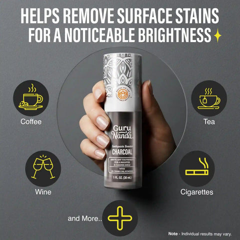 Charcoal Toothpaste Booster with 5% Charcoal Powder – 1 fl oz
