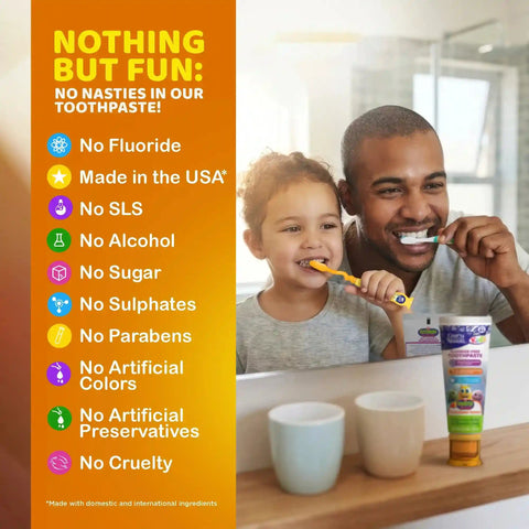 Kids Toothpaste with Xylitol & Hydroxyapatite, Strawberry Mango – 4.2 oz