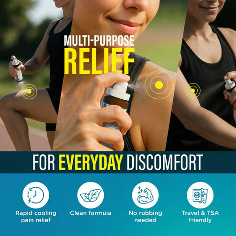 Menthol with Magnesium Spray for Pain Relief  - Pack of 3