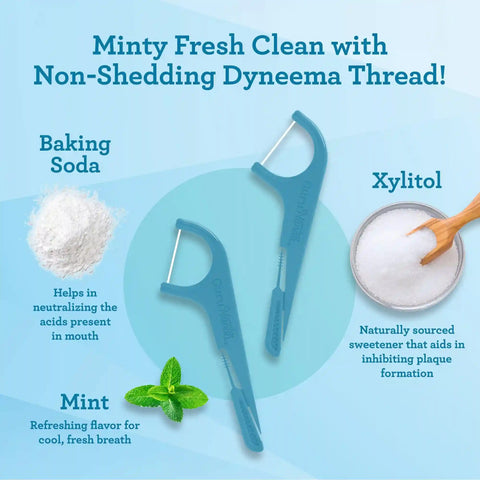 Quad Clean Floss Picks 4-in-1