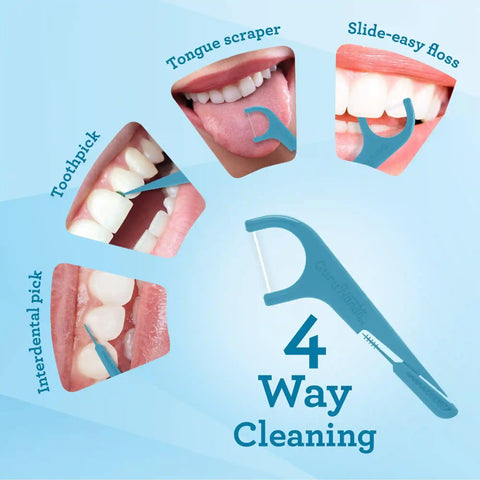 Quad Clean Floss Picks 4-in-1