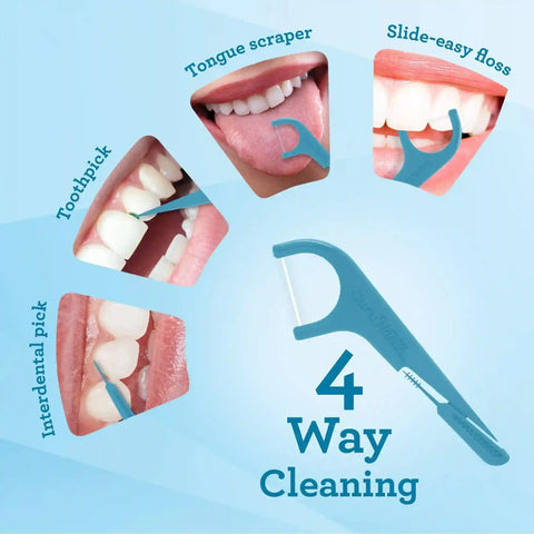 Quad Clean Floss Picks 4-in-1